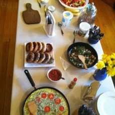 a breakfast spread